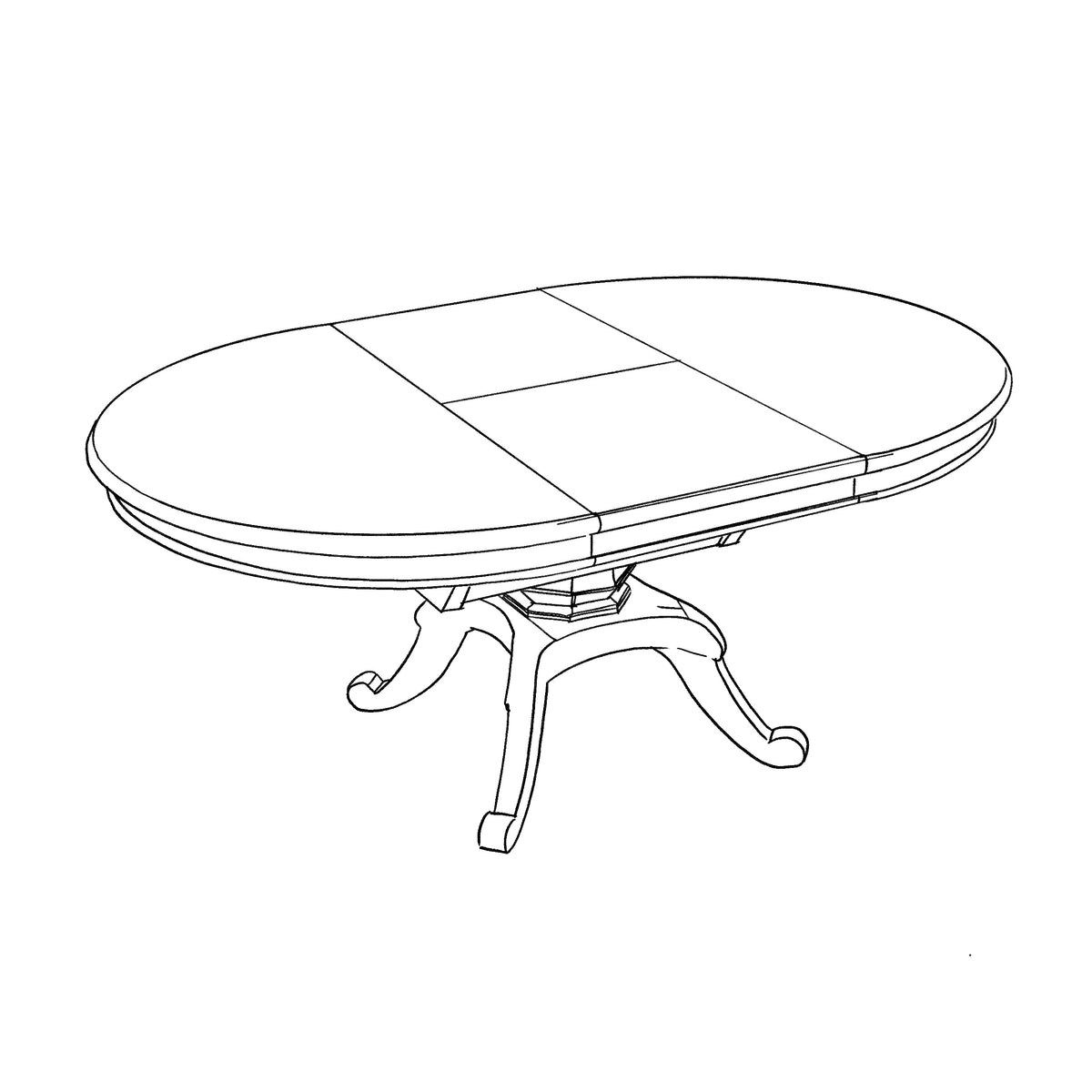 SHACK Chateau Dining Table line drawing outline