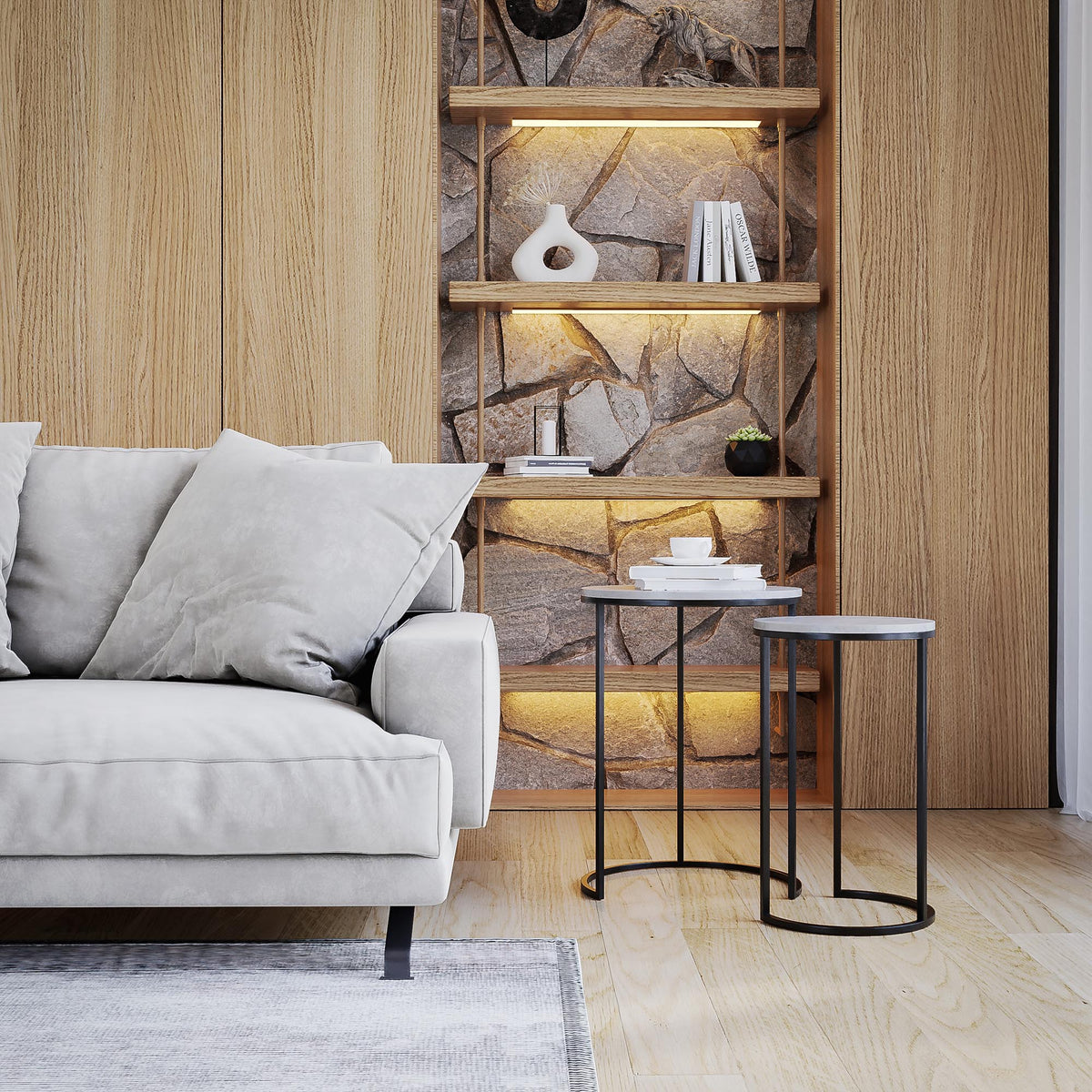 Como-Marble-Side-Table-Nest-Black-KL-AL-24200BK-2