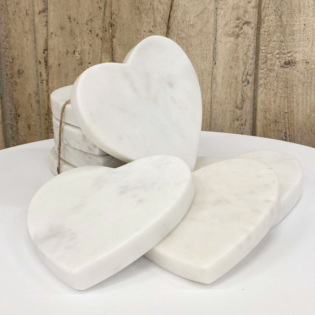 Shack Heart Marble Coasters