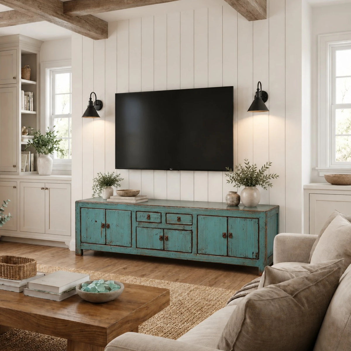 Chinese Cabinet with 6 Doors & 2 Drawers - 2022-085-O