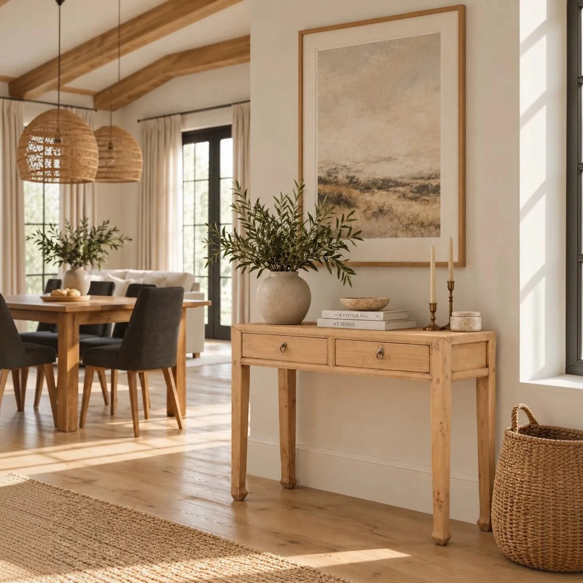 Console Table with 2 Drawers - 2024-005-R