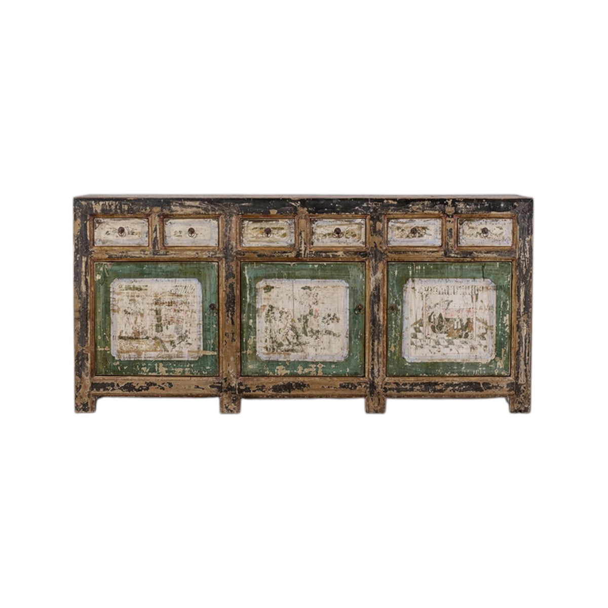 Painted Cabinet with 6 Drawers & 3 Doors - 2025-026-O