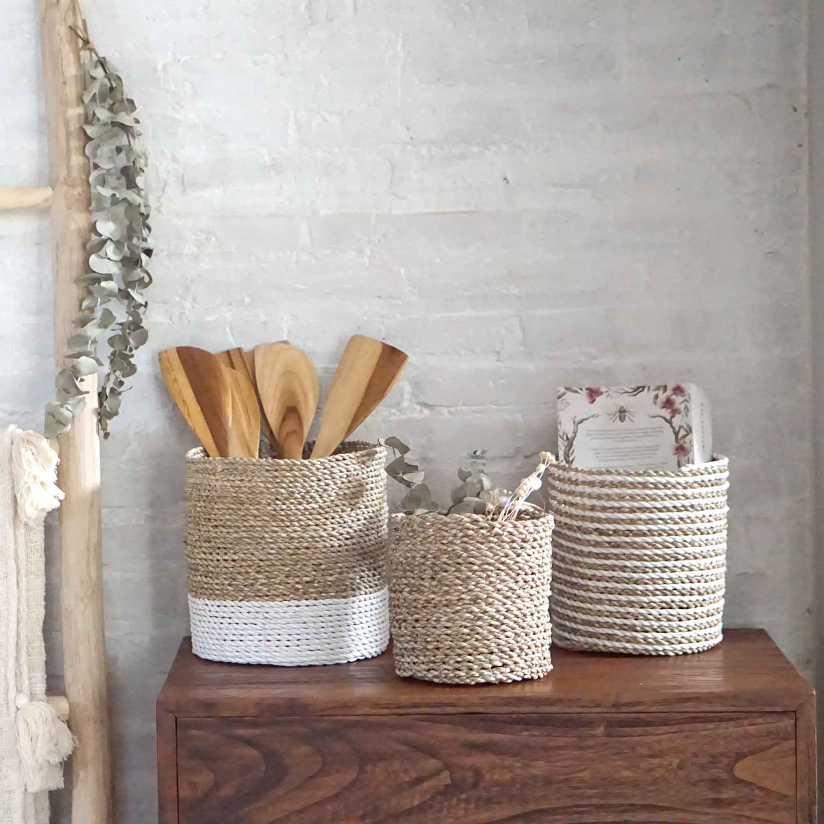 Batu Mini Basket Medium - White