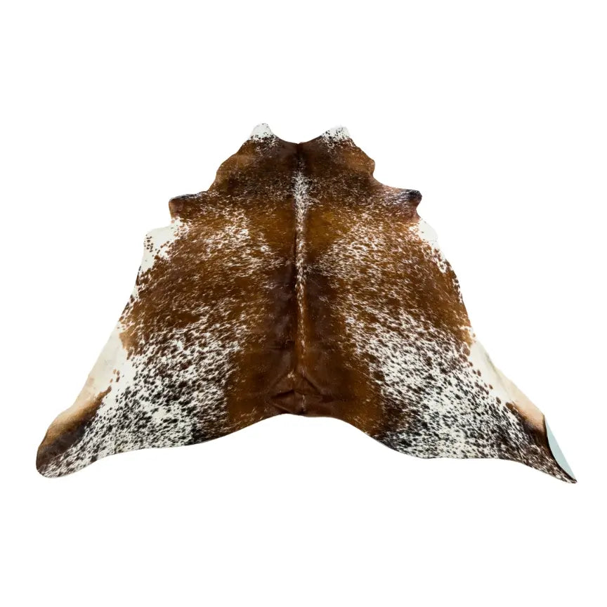 Natural Cow Hide Rug - Speckled Brown Dark
