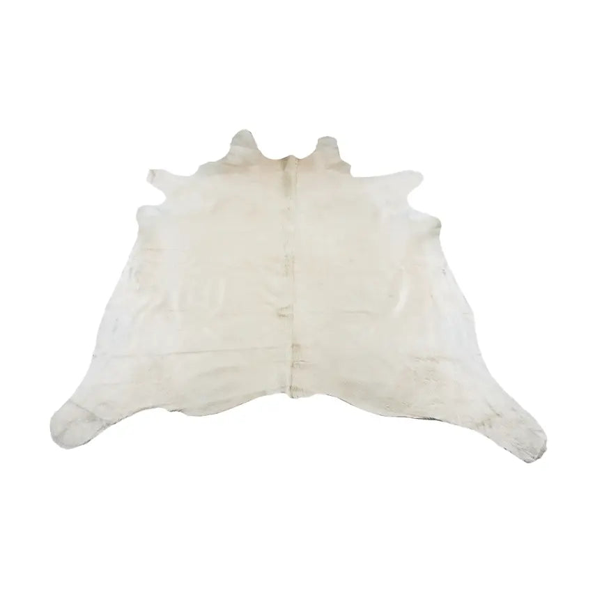 Natural Cow Hide Rug - White
