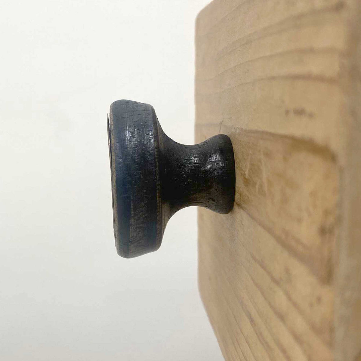 Wooden Brass Stamped Knob - 4cm
