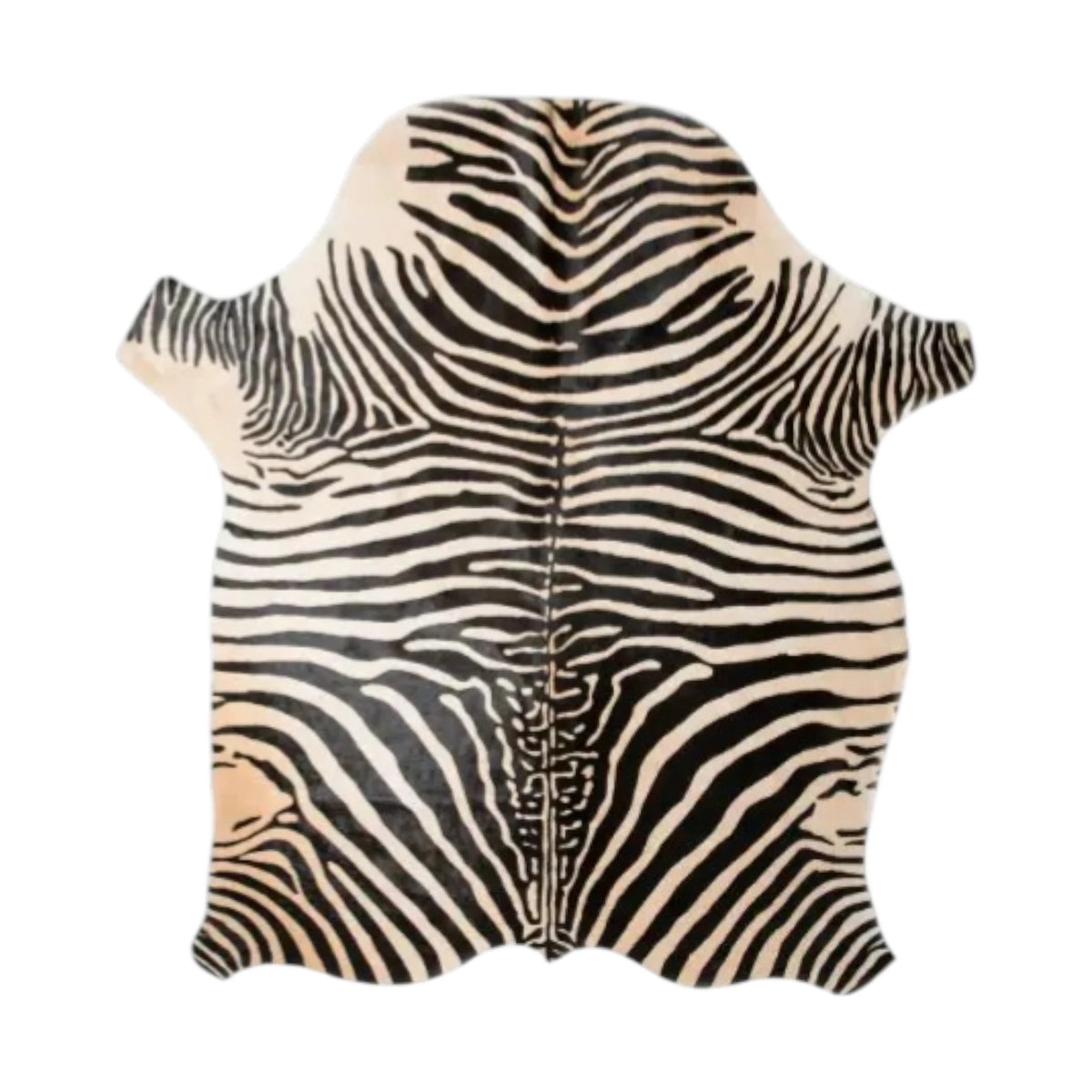 Printed Cow Hide Rug - Zebra Jersey