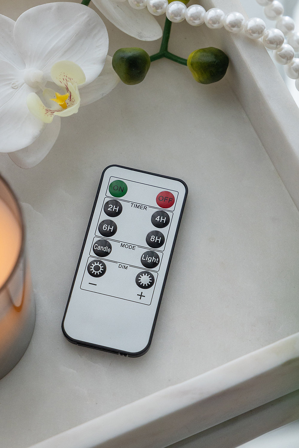LED Candle with Remote Set of 3 - White
