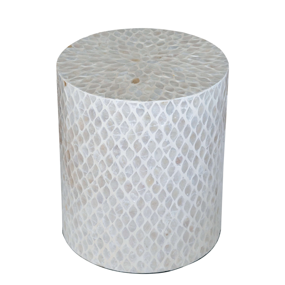 Capiz Drum Side Table - Casablanca