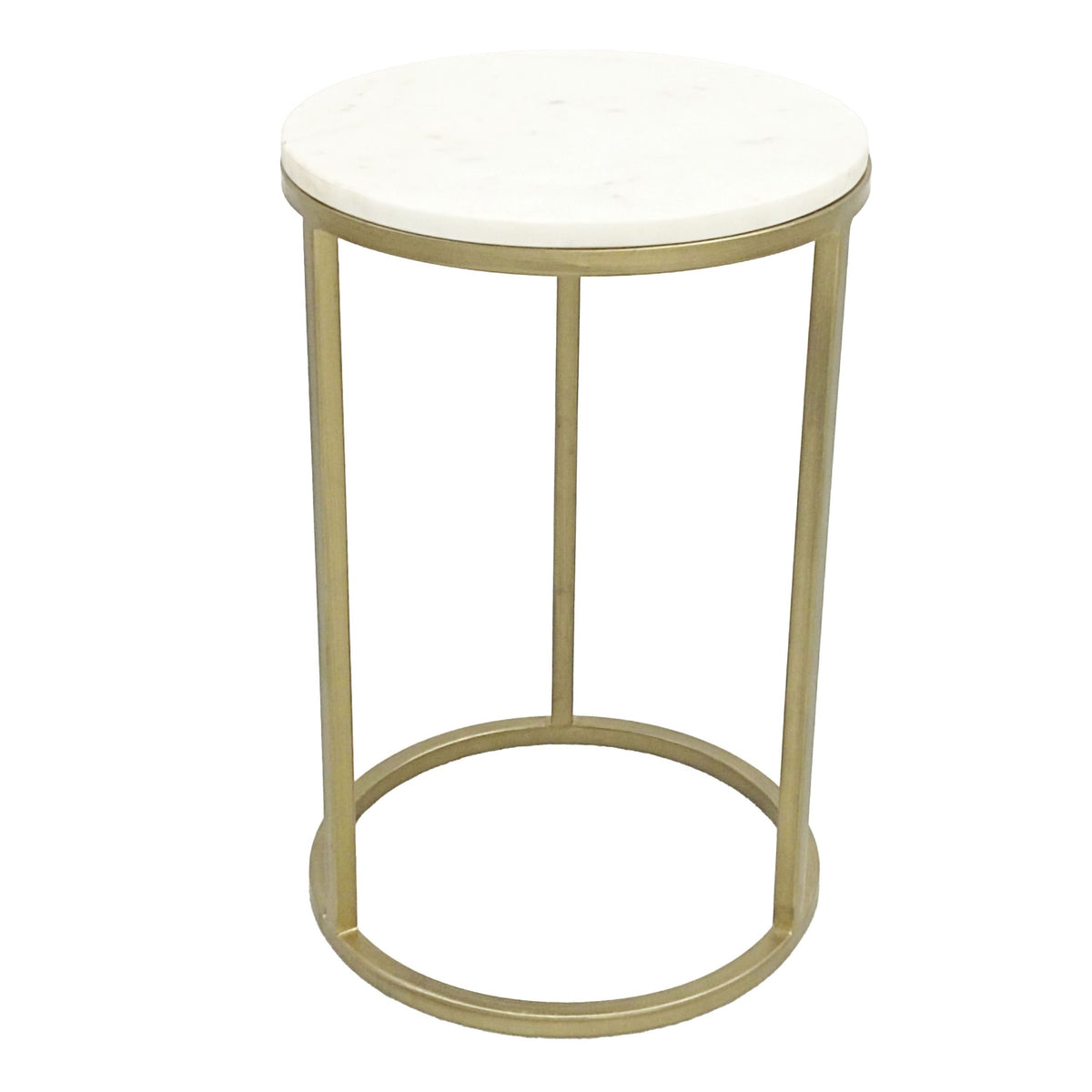 Como Marble Small Side Table - Brass
