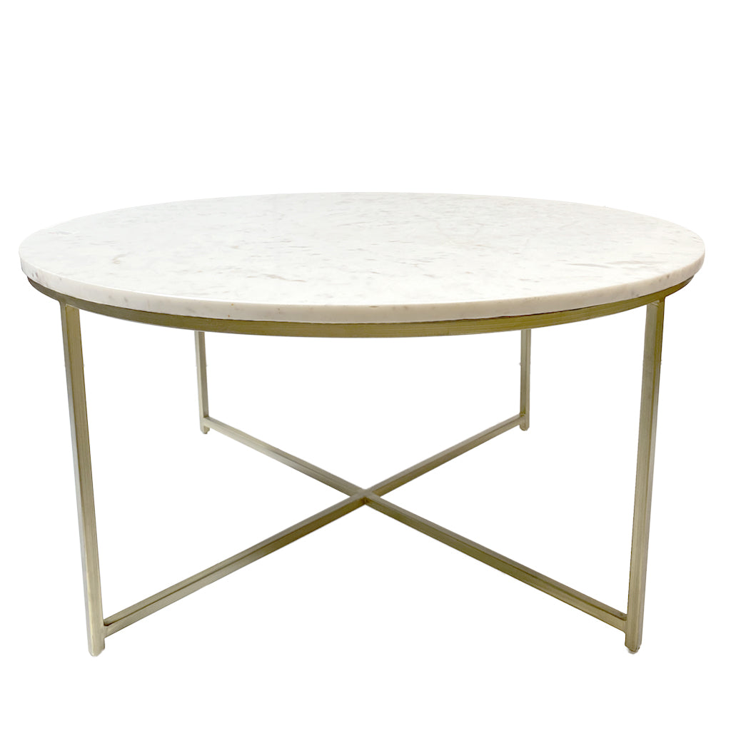 Ella Marble Coffee Table - Brass