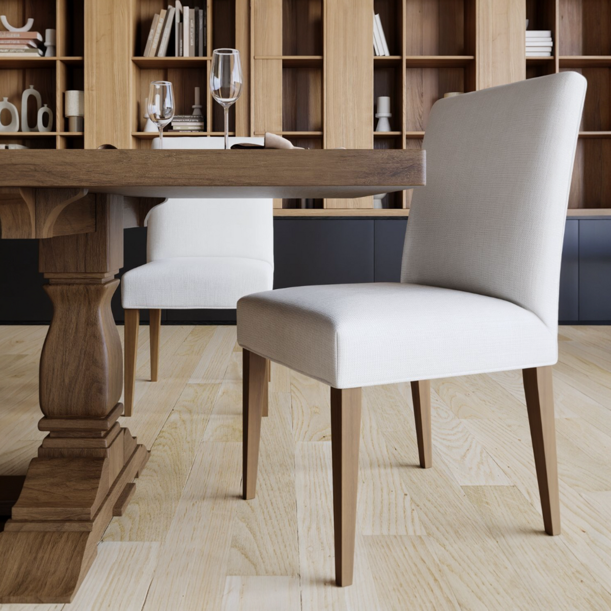 Arizona Dining Chair - Shell / Honey Leg