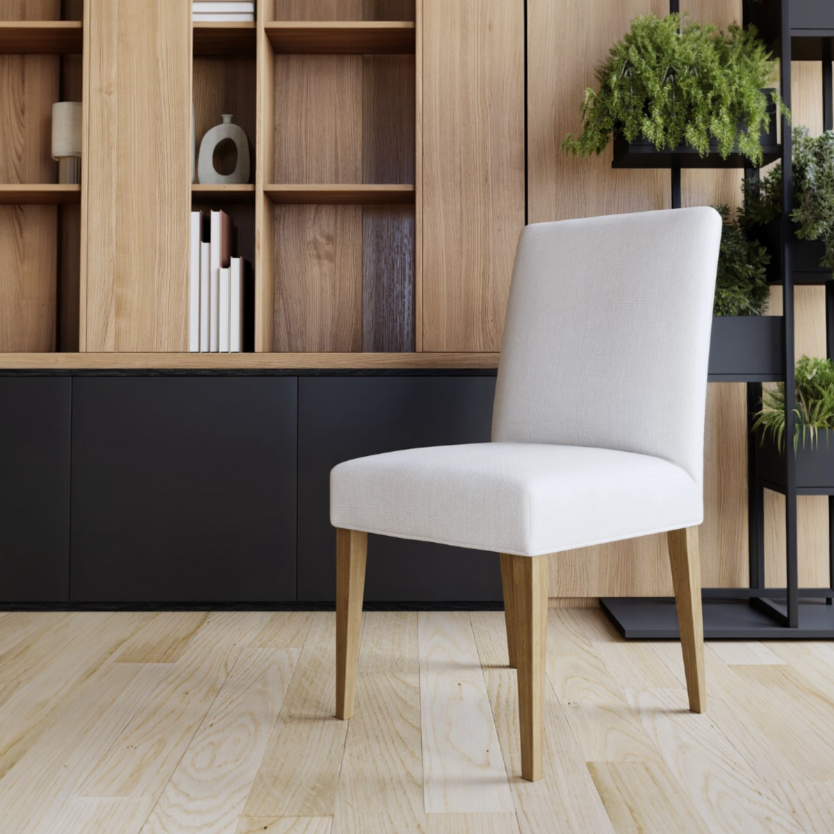 Arizona Dining Chair - Shell / Natural Leg