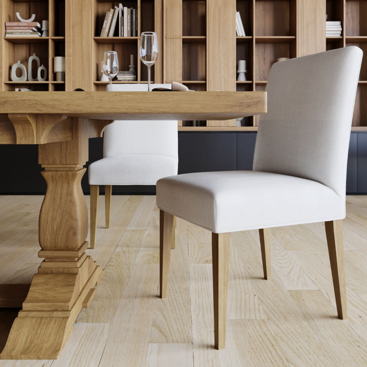 Arizona Dining Chair - Shell / Natural Leg