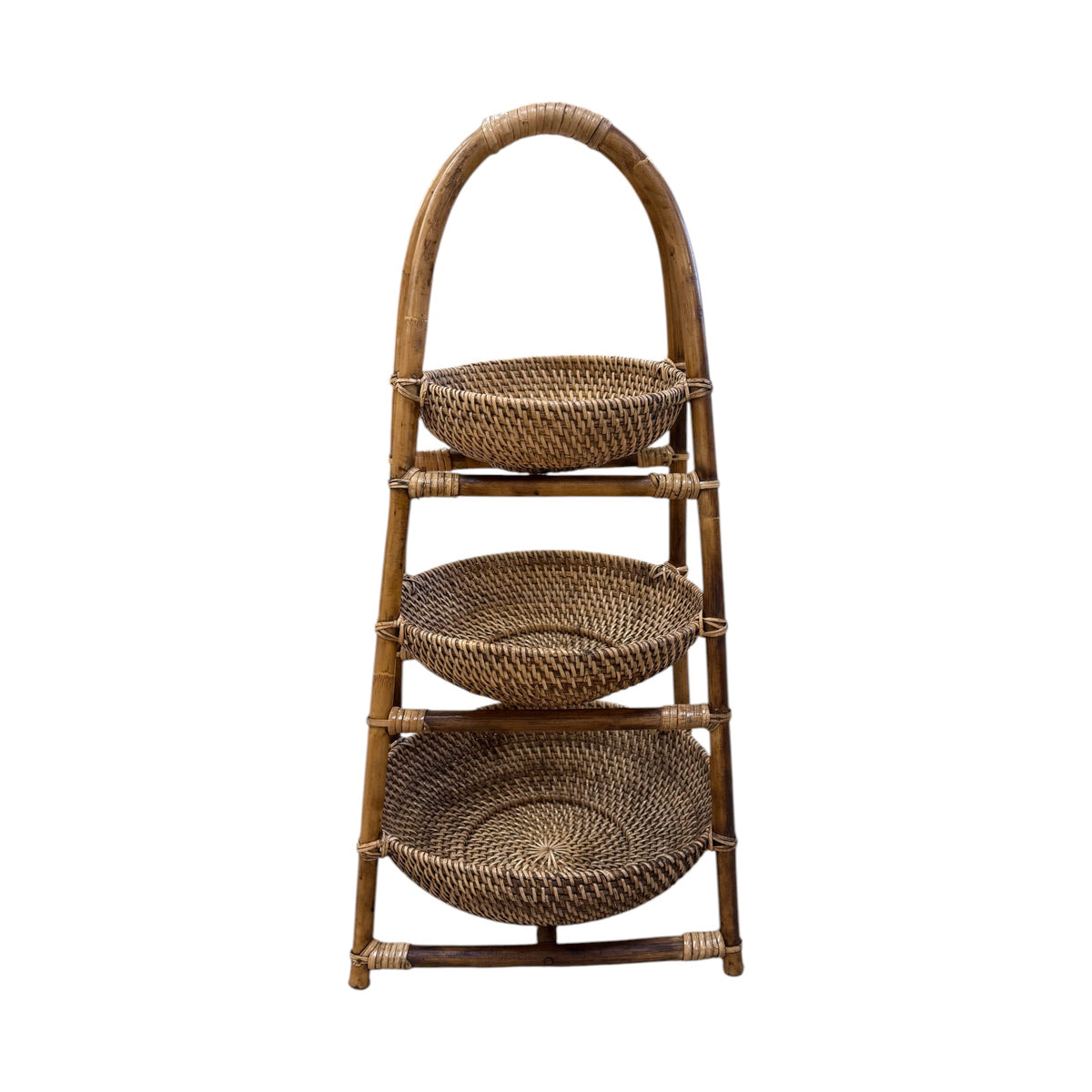 Bahama Rattan 3 Tier Bowls Stand