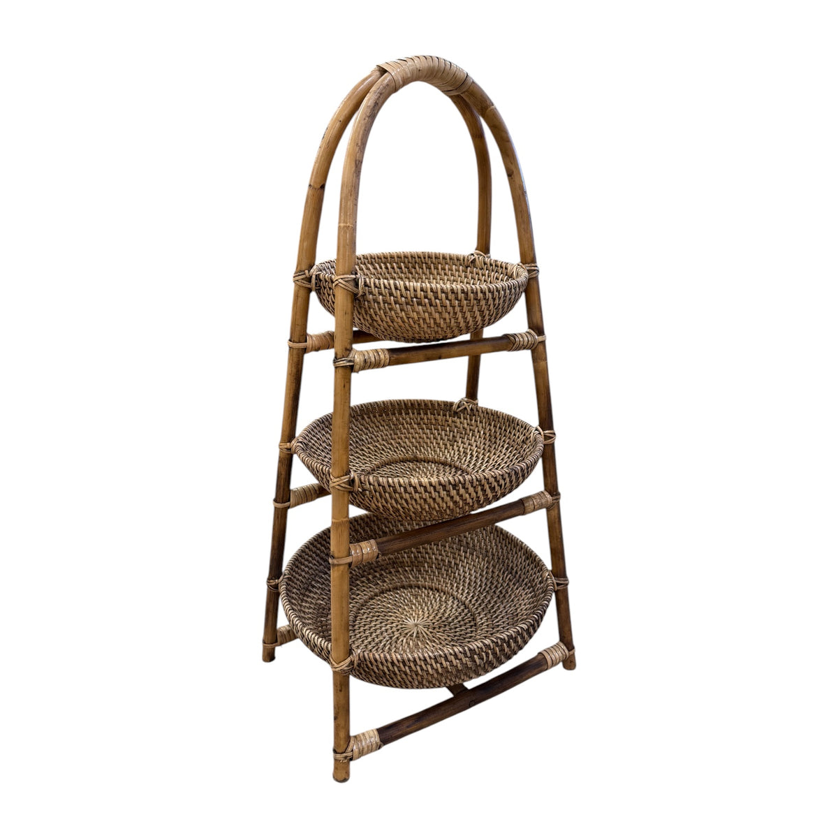 Bahama Rattan 3 Tier Bowls Stand