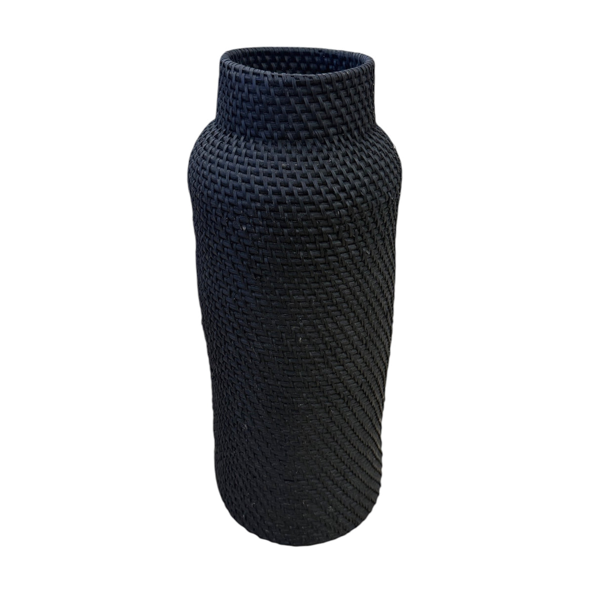 Bahama Rattan Tall Vase 40cm - Black