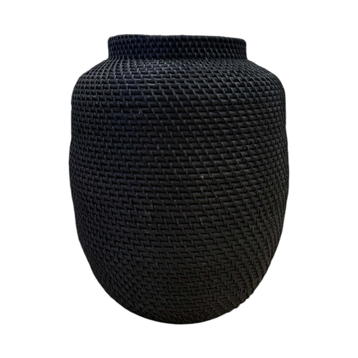 Bahama Rattan Urn - Black