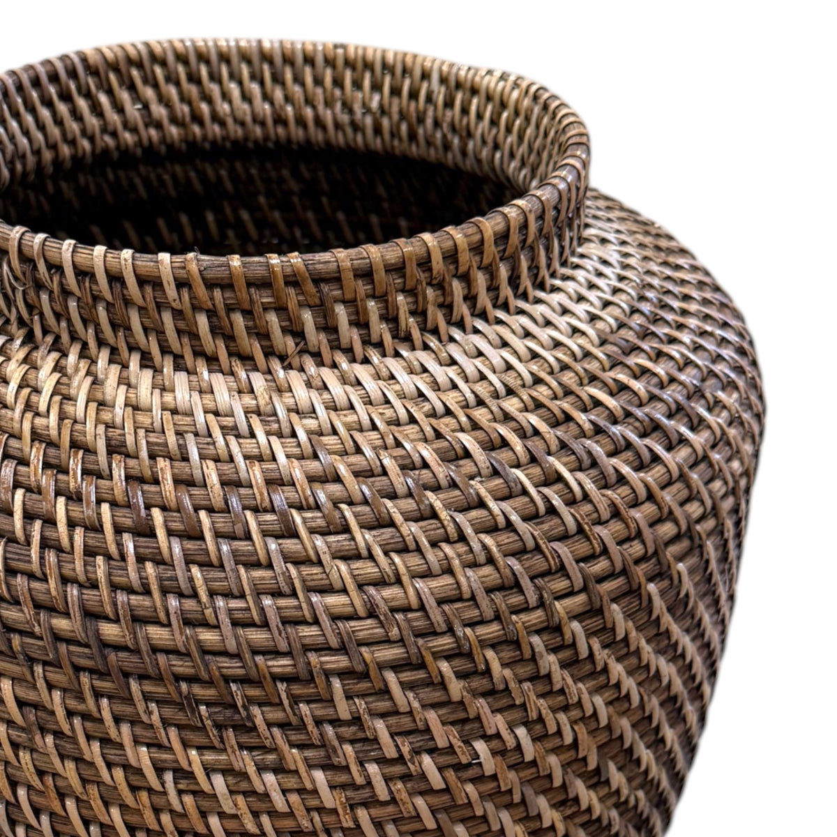 Bahama Rattan Urn - Brown