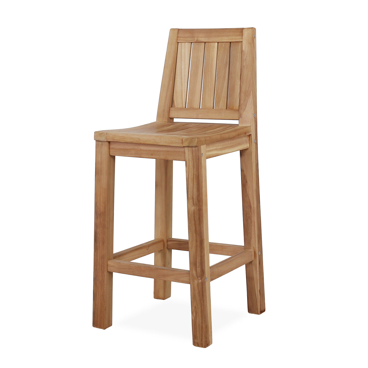 Balmoral Barstool with Back - Teak