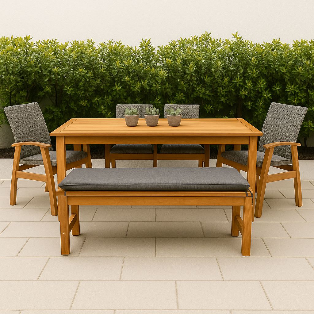 Balmoral Outdoor Bench Cushion 120cm - Dove