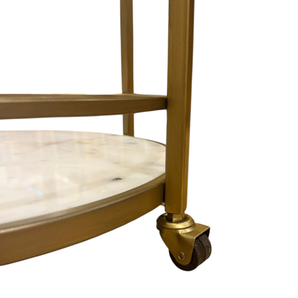 Round Glass Bar Cart