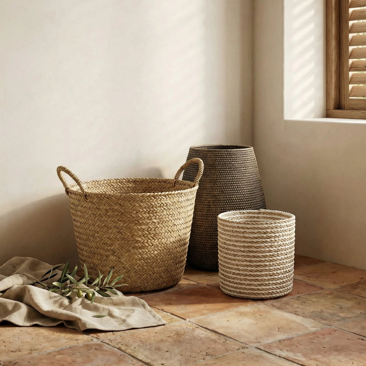 Batu Mini Basket Medium - White