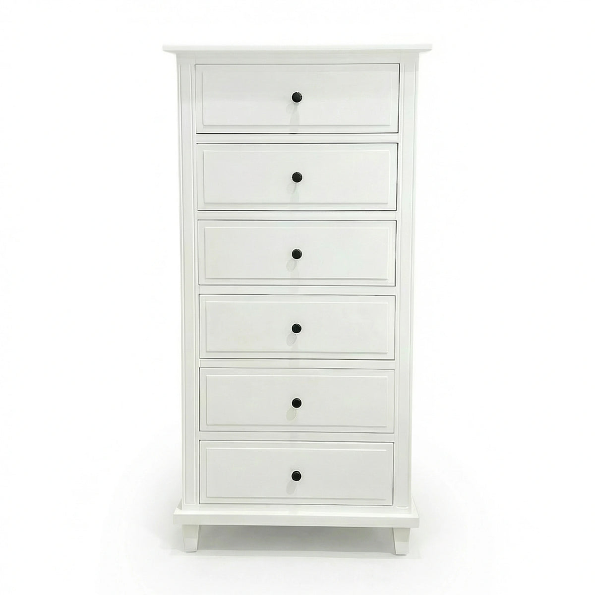 Hamptons 6 Drawer Tall Chest - White