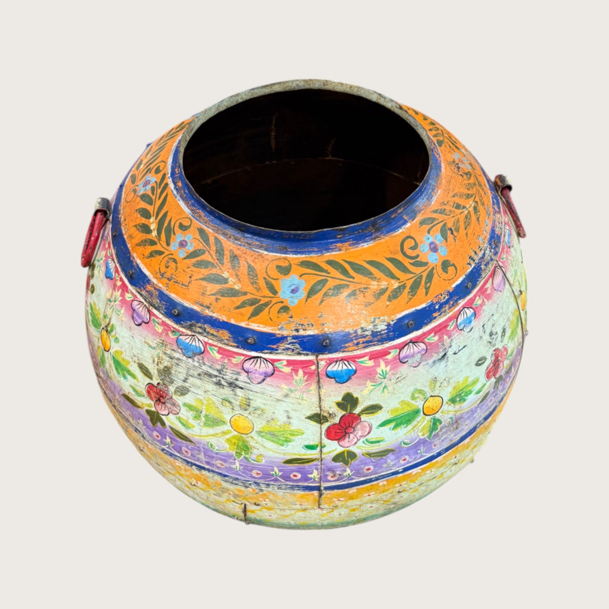 Blue Painted Urn - Large