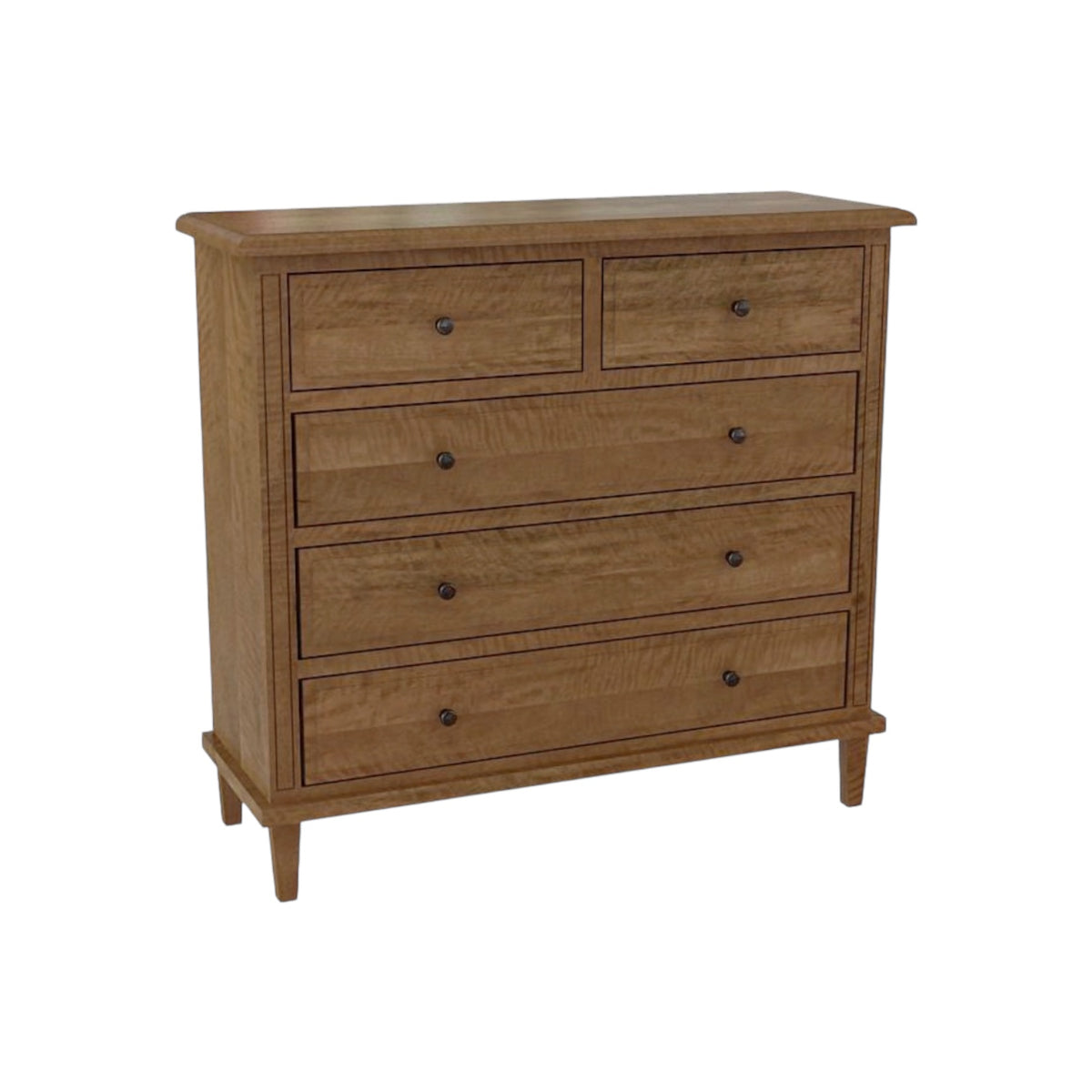 Brittany 5 Drawer Chest - Mango Wood
