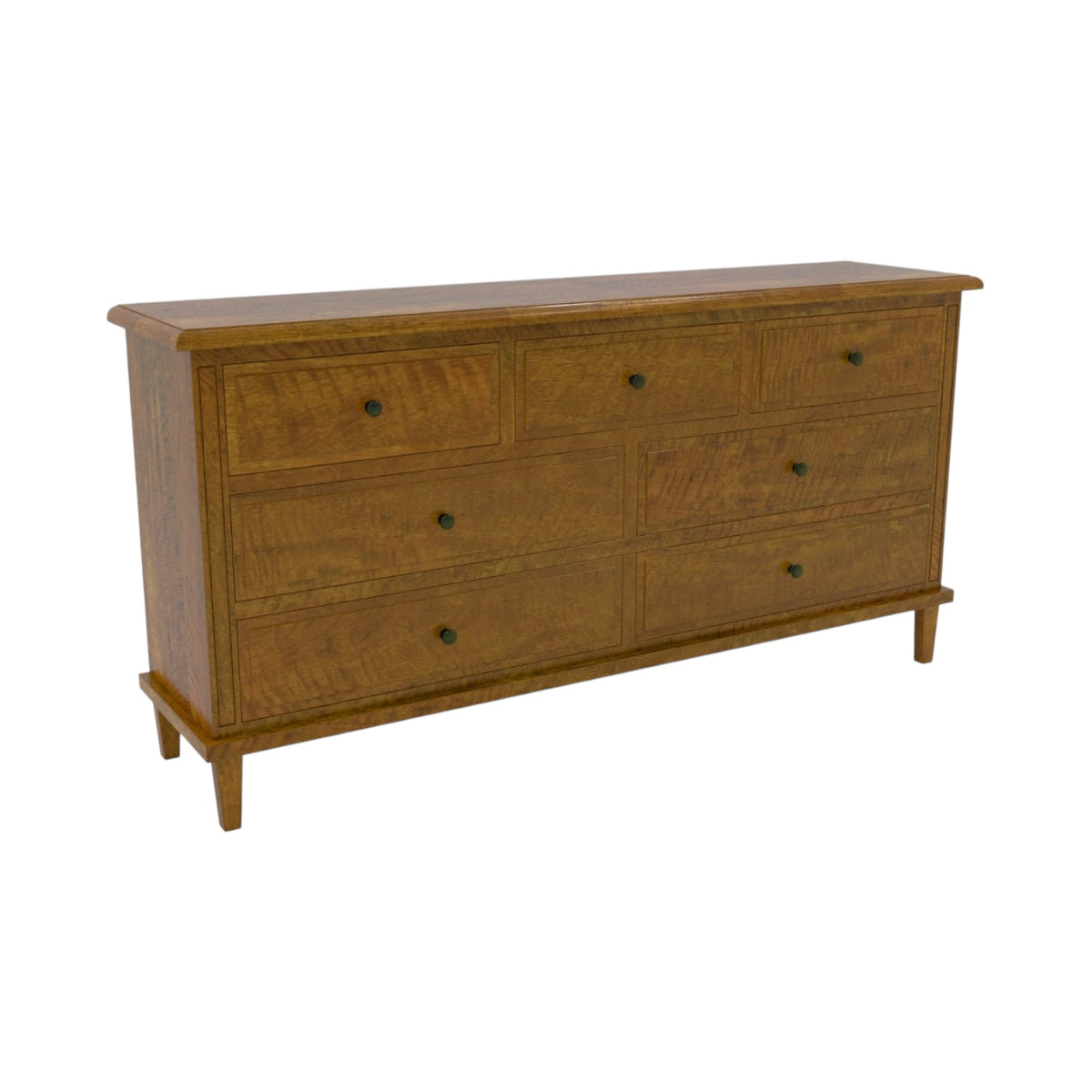 Brittany 7 Drawer Chest 40cm Deep - Mango Wood