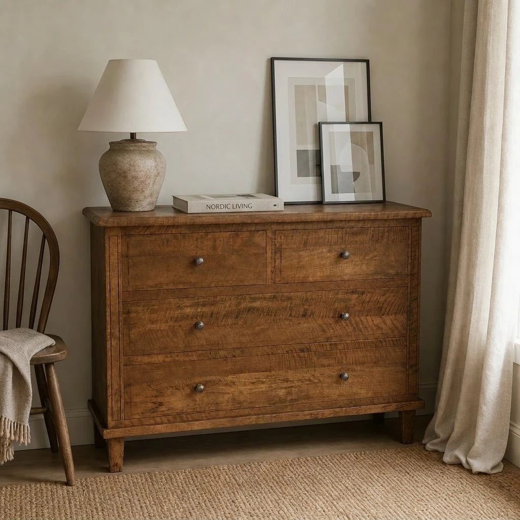 Brittany 4 Drawer Chest - Mango Wood