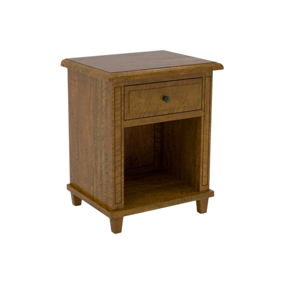 Brittany Open Bedside Table - Mango Wood