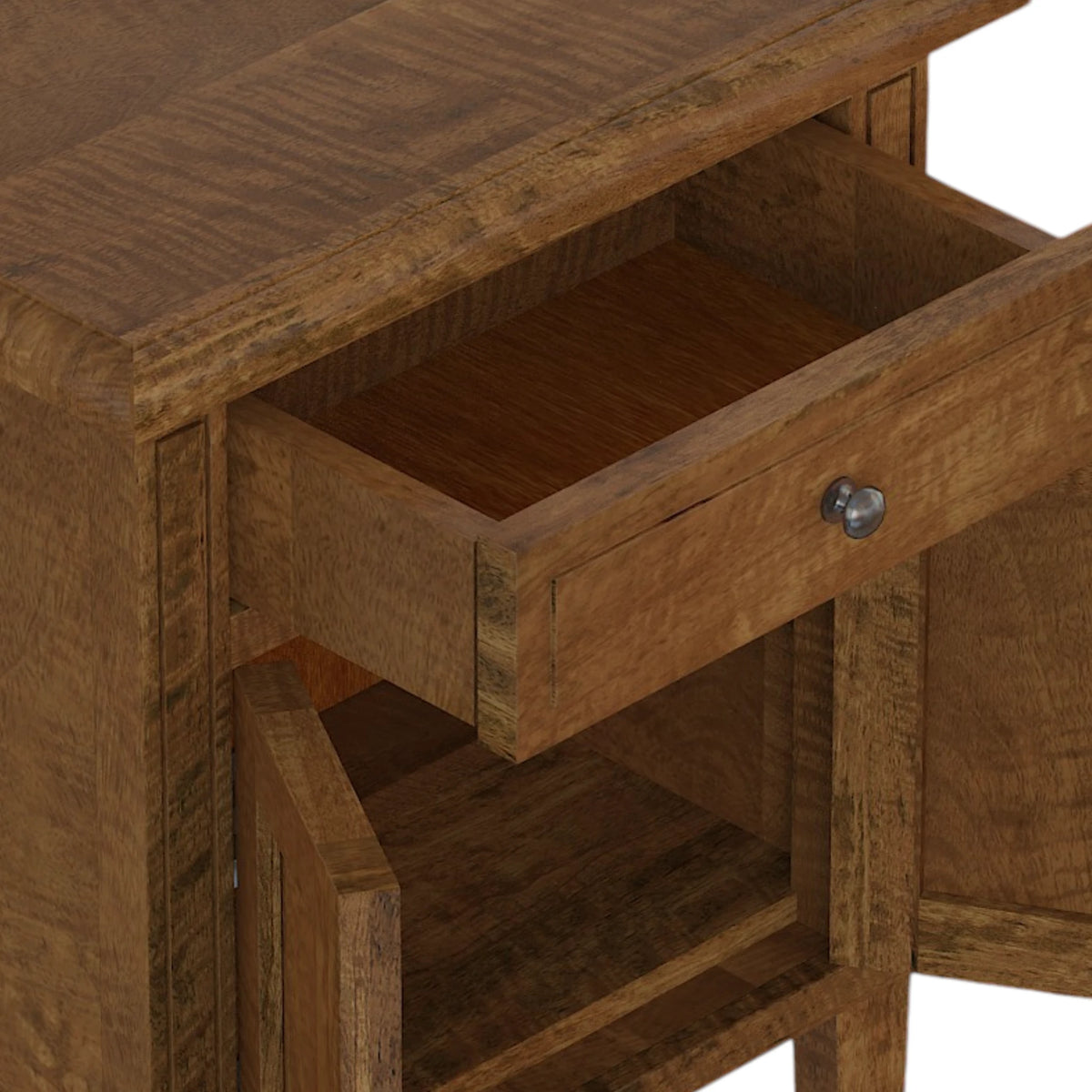 Brittany 2 Door Bedside Table - Mango Wood