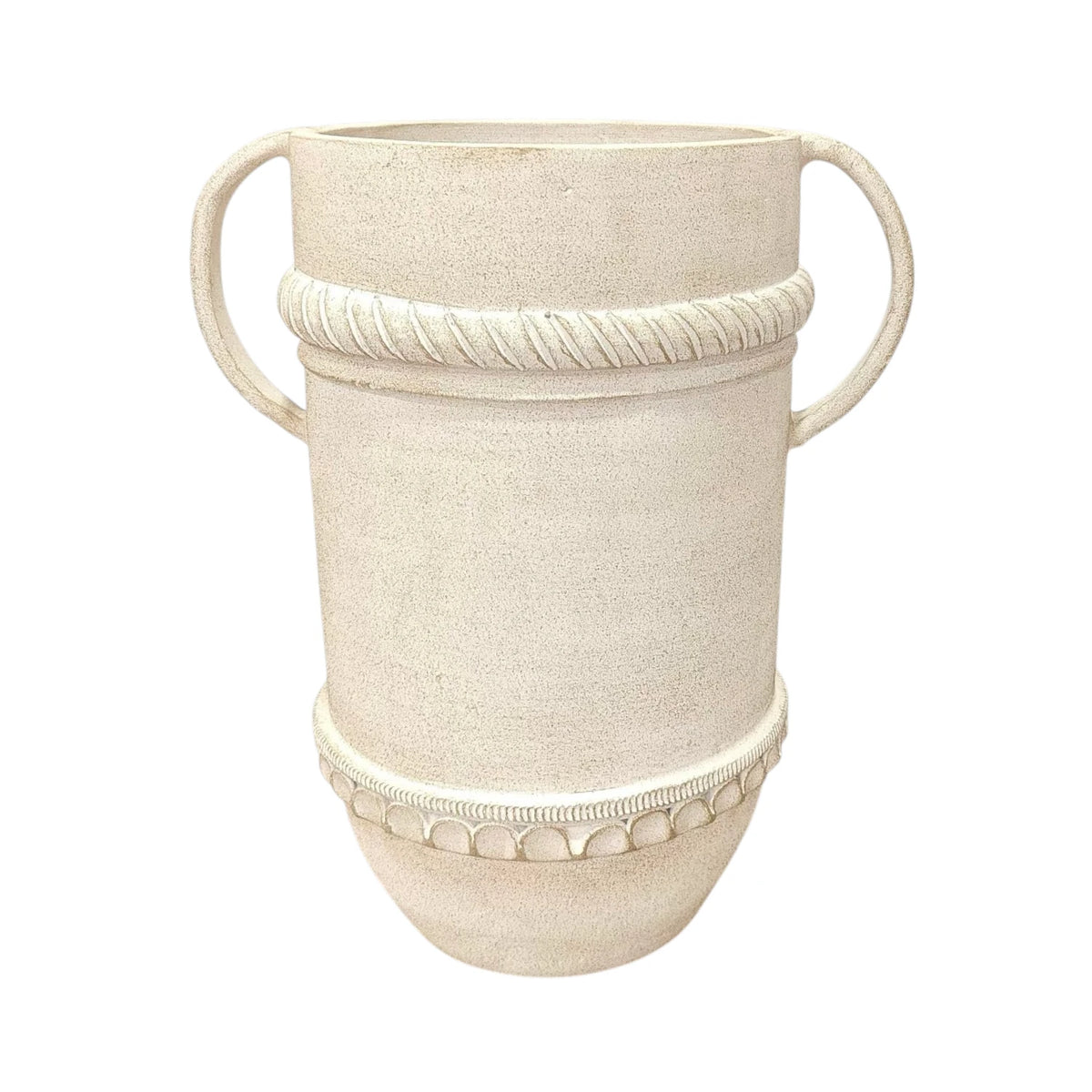 Celeste Terracotta Antique Pot - White