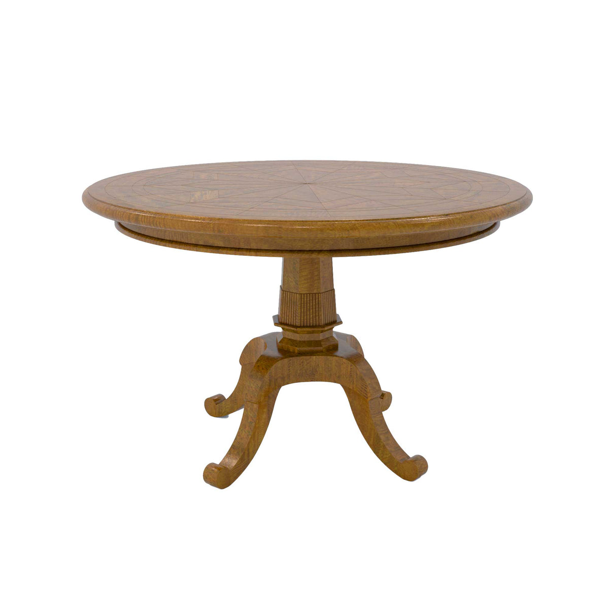 Chateau Round Dining Table 150cm - Mango Wood Parquetry