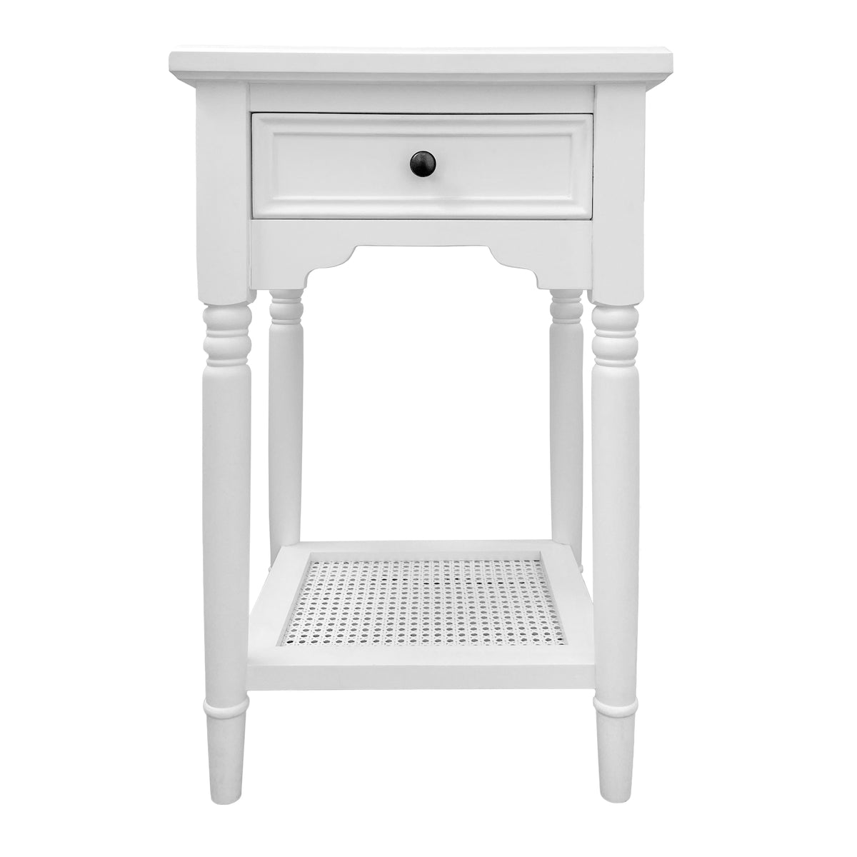 Hamptons Lamp Table - White