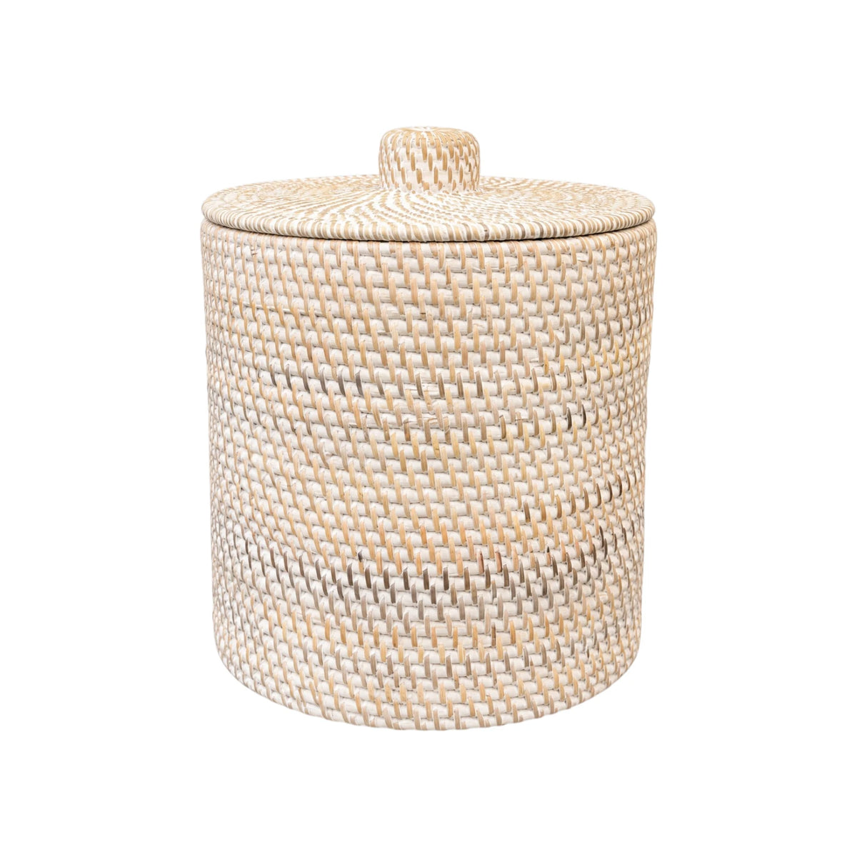 Cabo Rattan Storage Bin - White