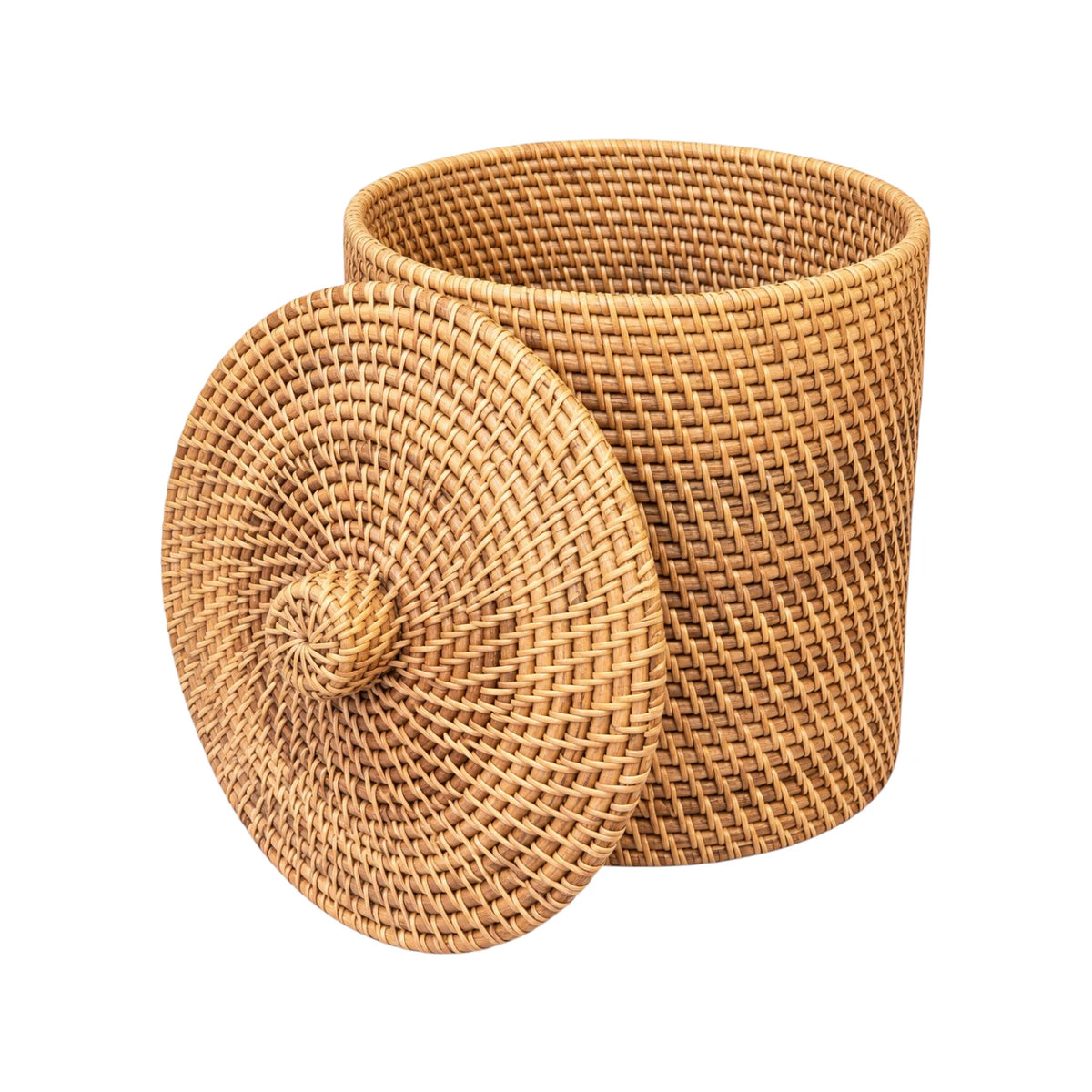 Cabo Rattan Storage Bin - Brown