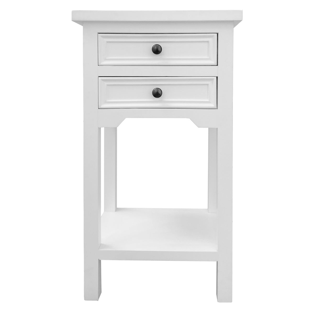 Hamptons Narrow Side Table - White