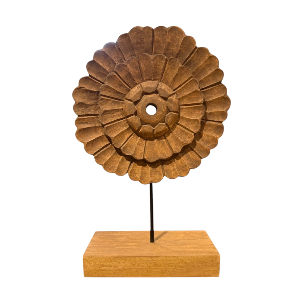 Carved Flower on Base - Large
