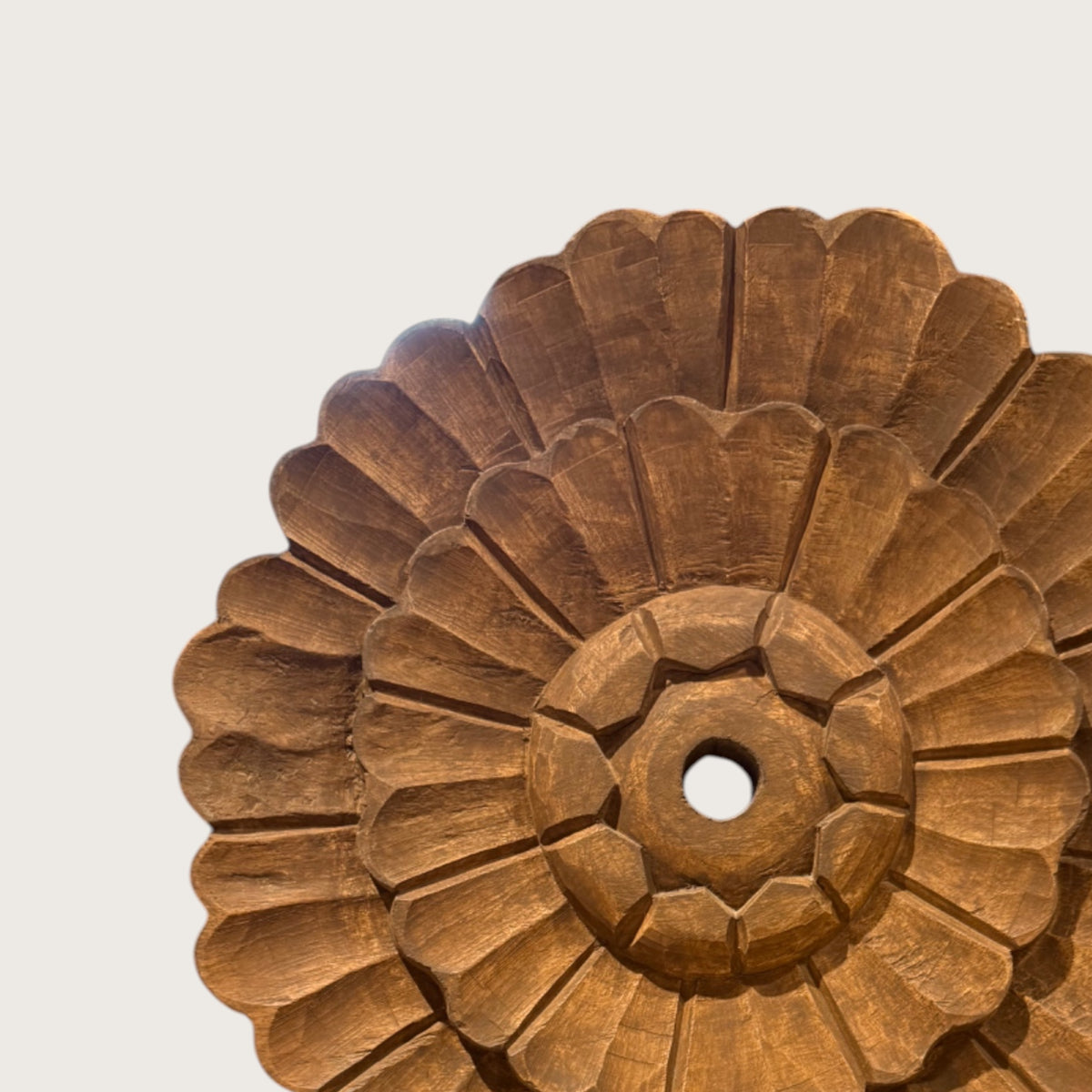 Carved Flower on Base - Large