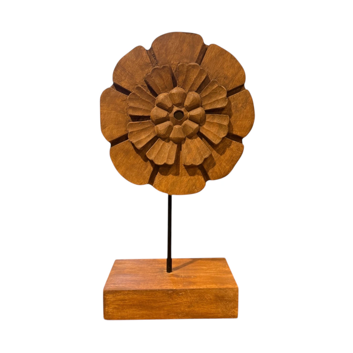 Carved Flower on Base - Small