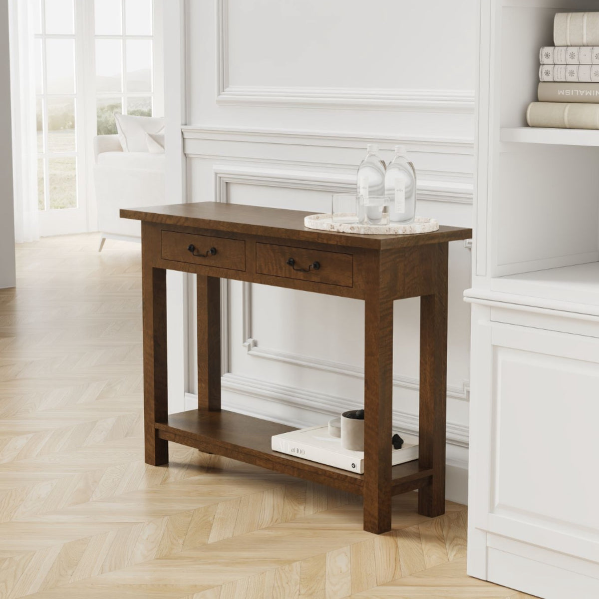 Chateau 2 Drawer Console - Mango Wood