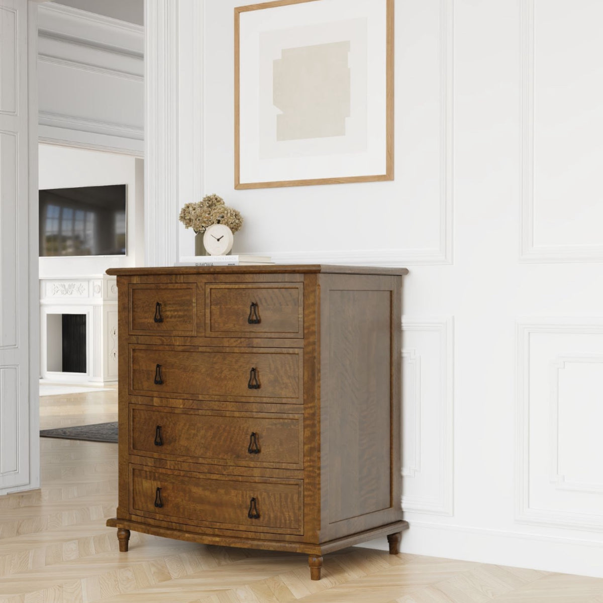 Chateau 5 Drawer Chest - Mango Wood