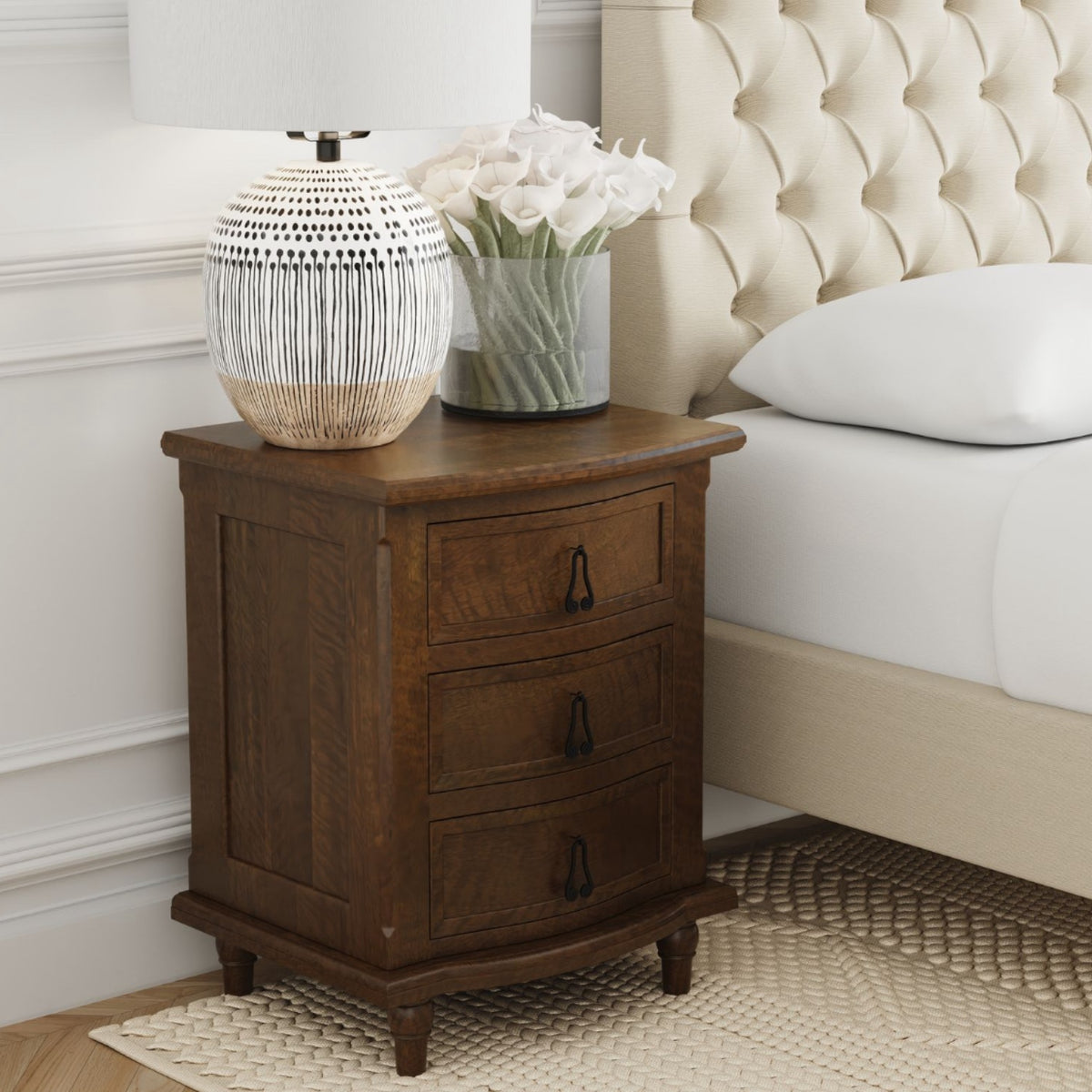 Chateau Bedside Table - Mango Wood