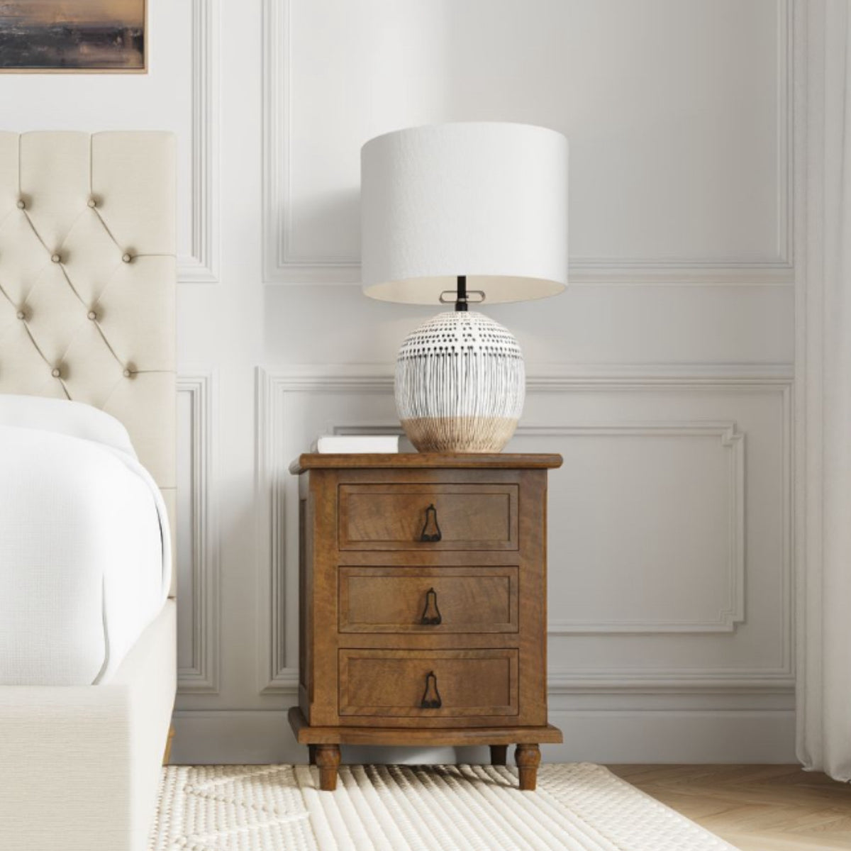 Chateau Bedside Table - Mango Wood