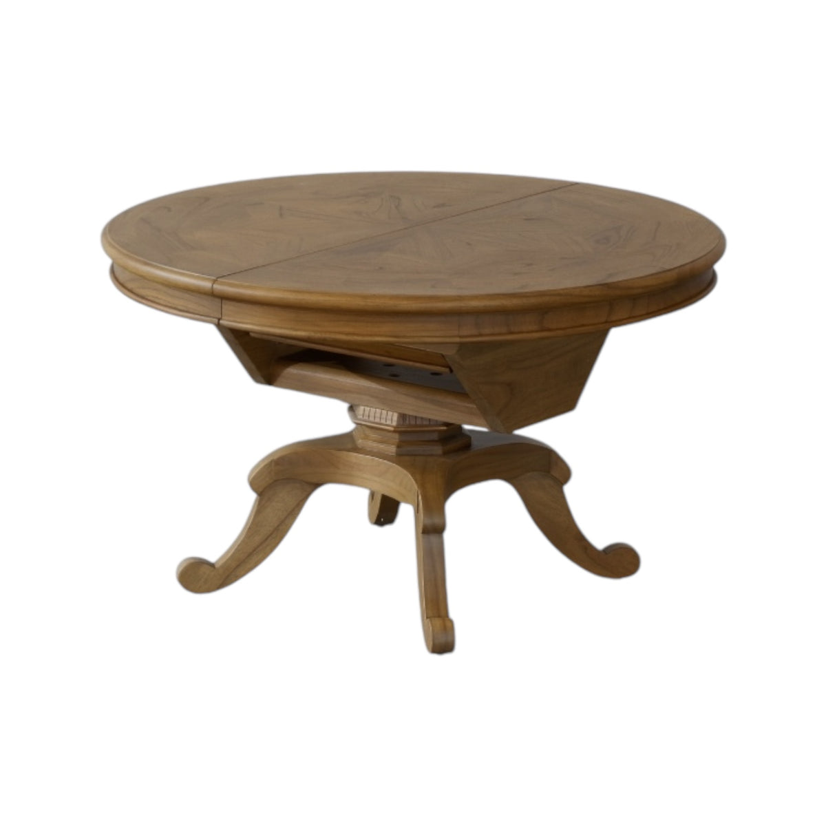 Chateau Round Extension Dining Table 125-175cm - Provincial Oak Parquetry