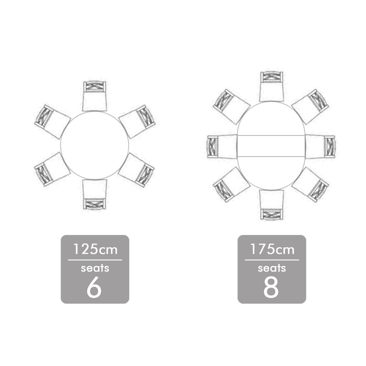 Chateau Round Extension Dining Table 125-175cm - Toffee Parquetry