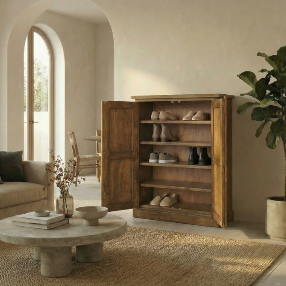 Chateau Shoe Cabinet Small - Mango Wood